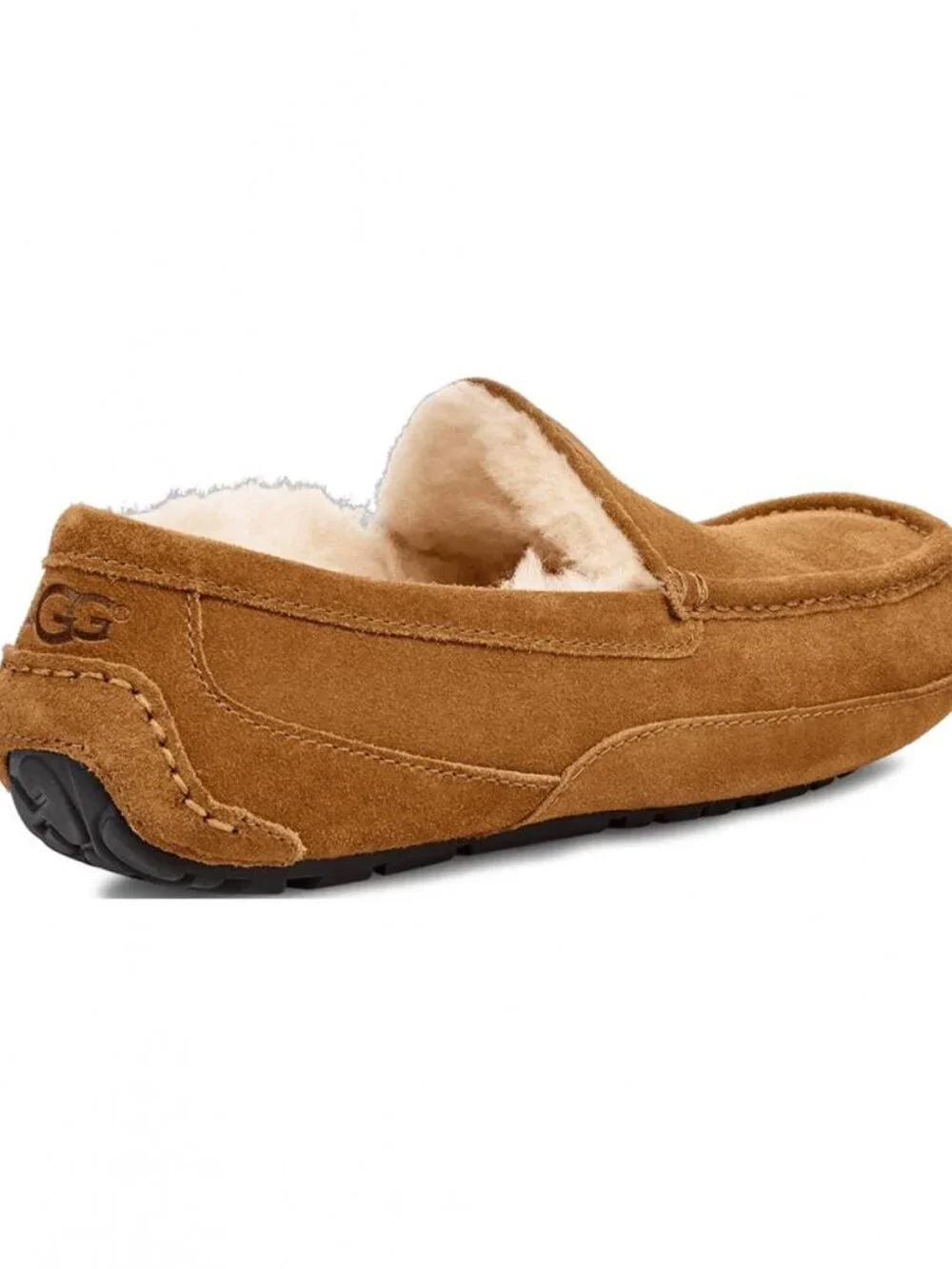 NEW UGG Ascot Chestnut Suede Shearling Slippers Men's Size 9